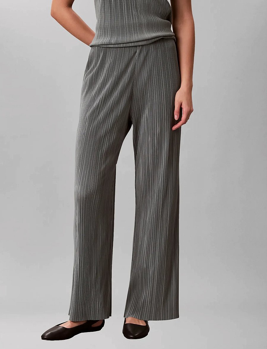 Calvin Klein - Plisse Pull On Pant - bukser med lige ben - shadow - 3