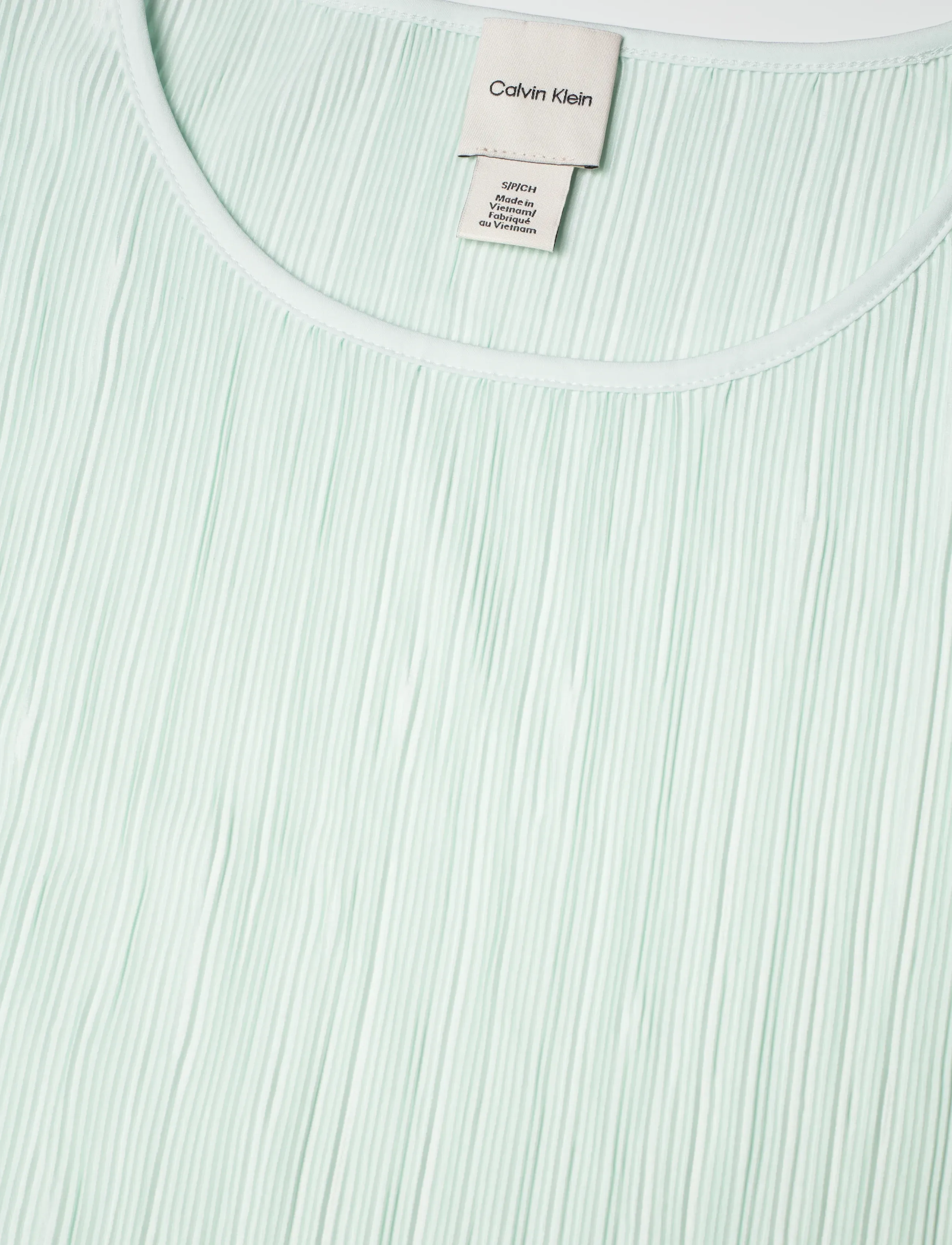 Calvin Klein - Plisse SL Midi Dress - t-shirt dresses - billowing sail - 2