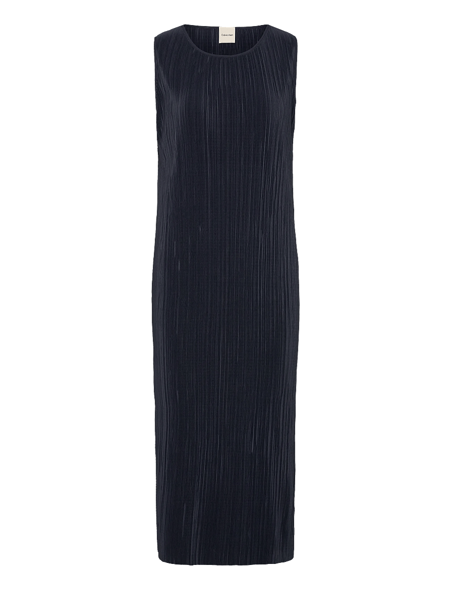 Calvin Klein - Plisse SL Midi Dress - t-shirt dresses - sky captain - 1
