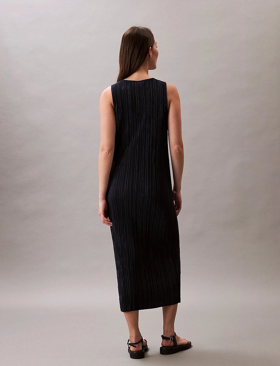 Calvin Klein - Plisse SL Midi Dress - t-shirt dresses - sky captain - 5