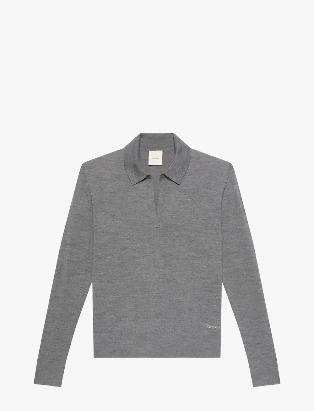 Calvin Klein - LS JNY EXTRAFINE MERINO SWTR 14G - stickade tröjor - medium grey heather - 1