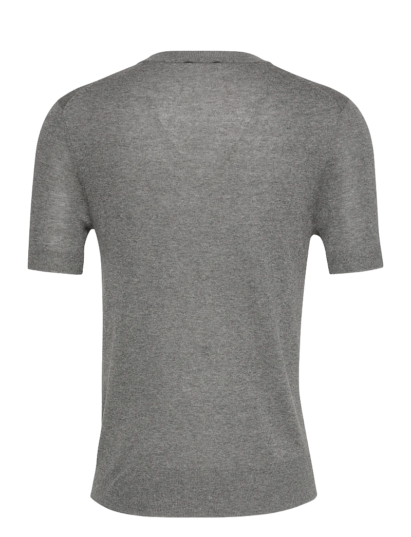 Calvin Klein - Fine Gauge Viscose Short Sleeve - bluzki z krótkim rękawem - b30 grey heather - 2