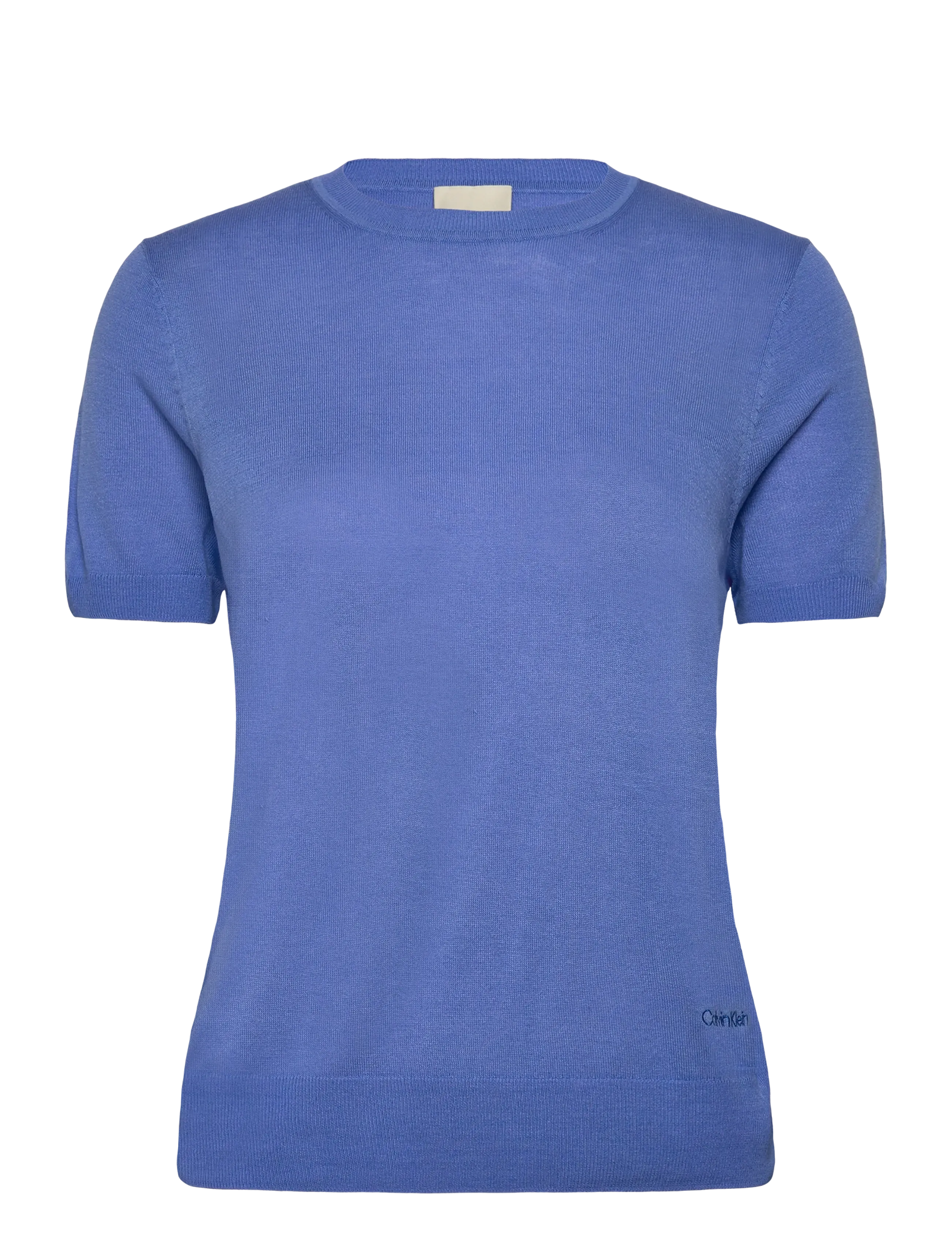 Calvin Klein Fine Gauge Viscose Short Sleeve - Bluser - BLUE TWILIGHT / blue