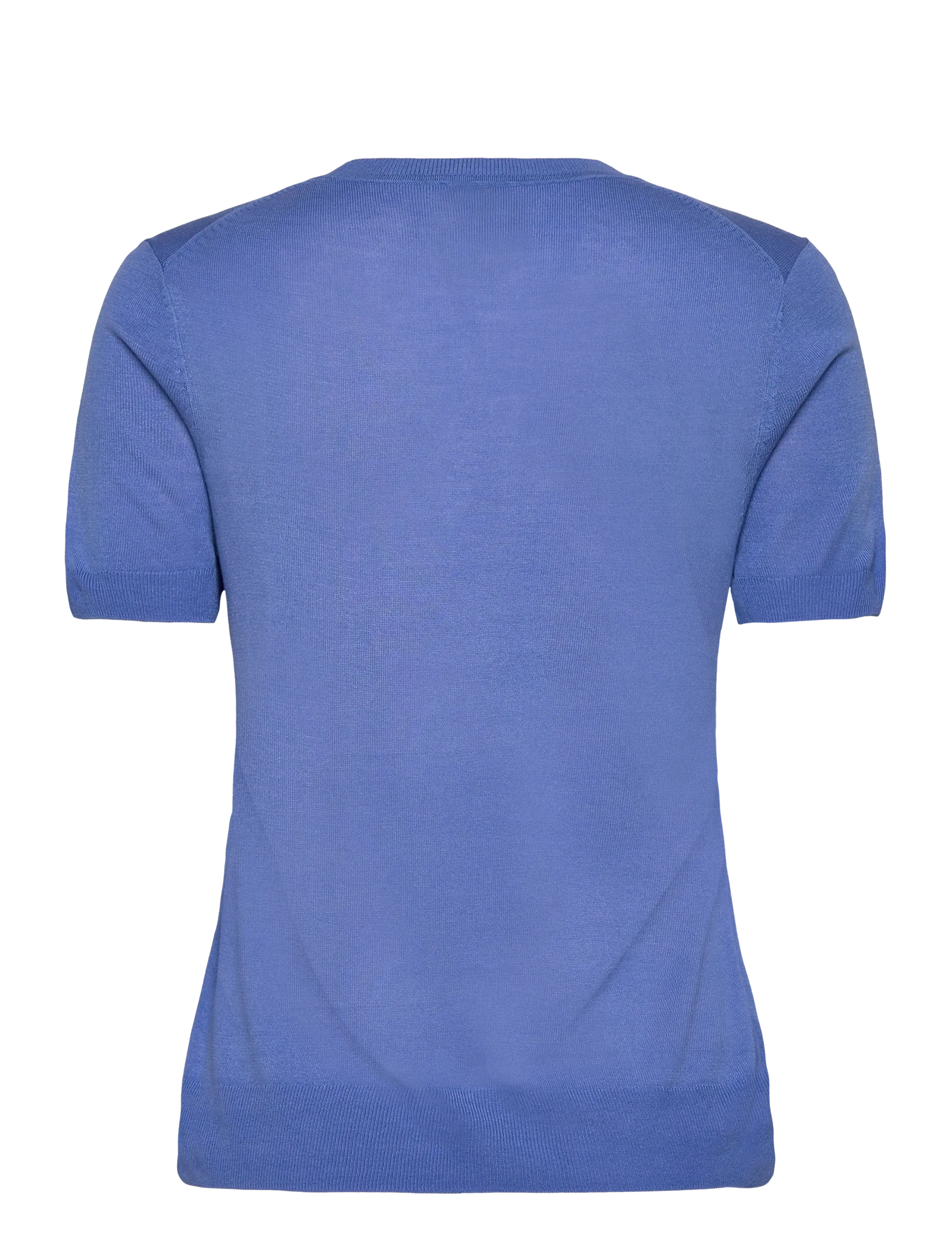 Calvin Klein - Fine Gauge Viscose Short Sleeve - kurzämlige blusen - blue twilight - 1