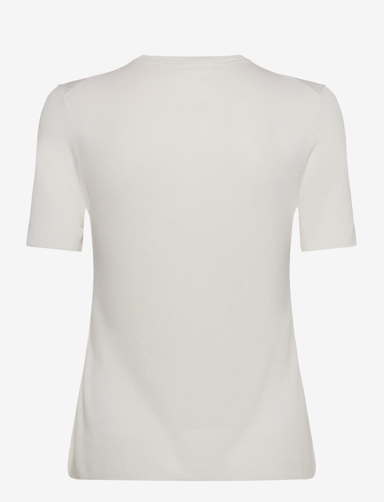 Calvin Klein - Fine Gauge Viscose Short Sleeve - short-sleeved blouses - tofu - 1