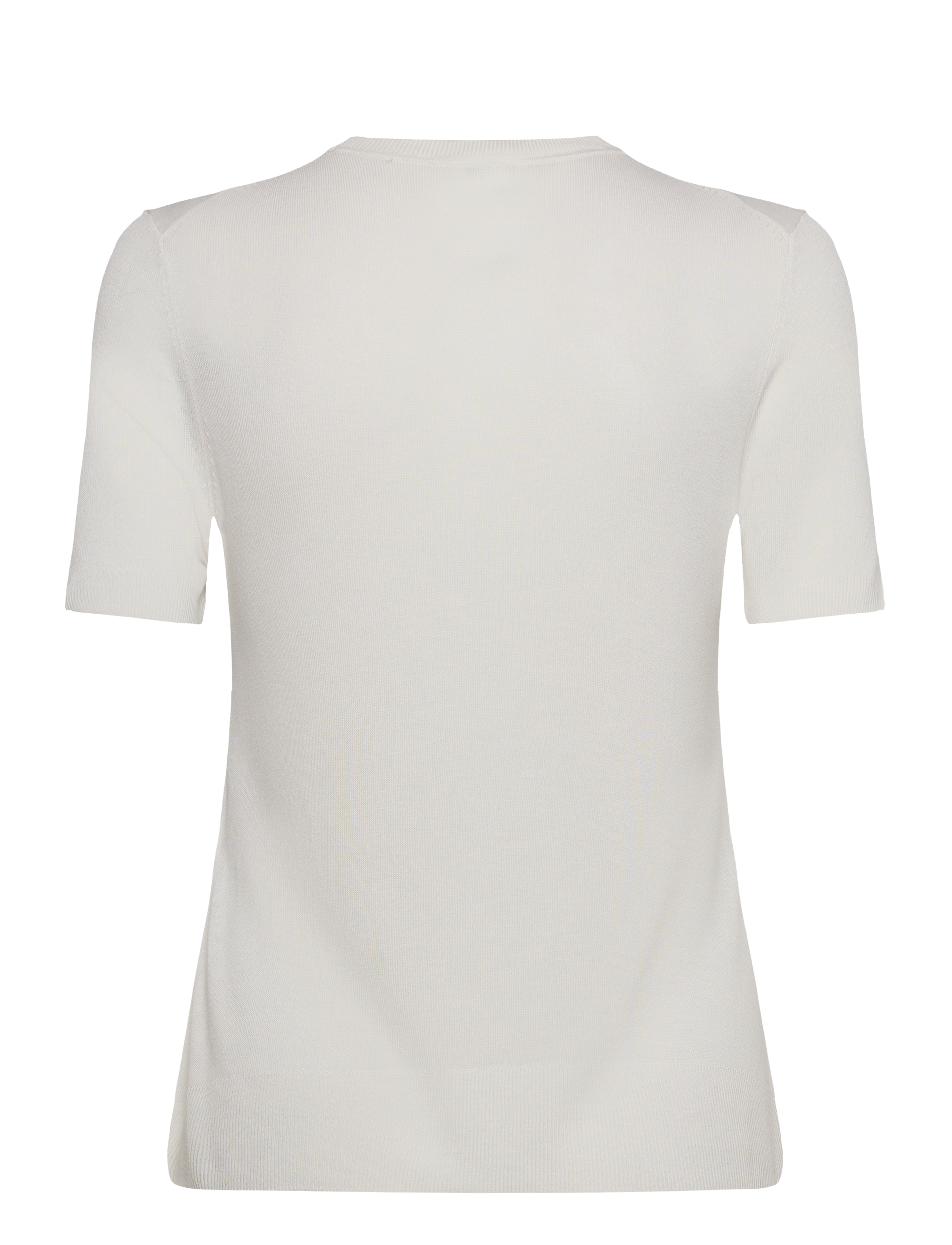 Calvin Klein - Fine Gauge Viscose Short Sleeve - blouses à manches courtes - tofu - 1
