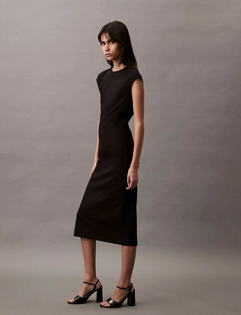 Calvin Klein - Ponte Straight Shift Dress - kokteilkjólar - black - 3