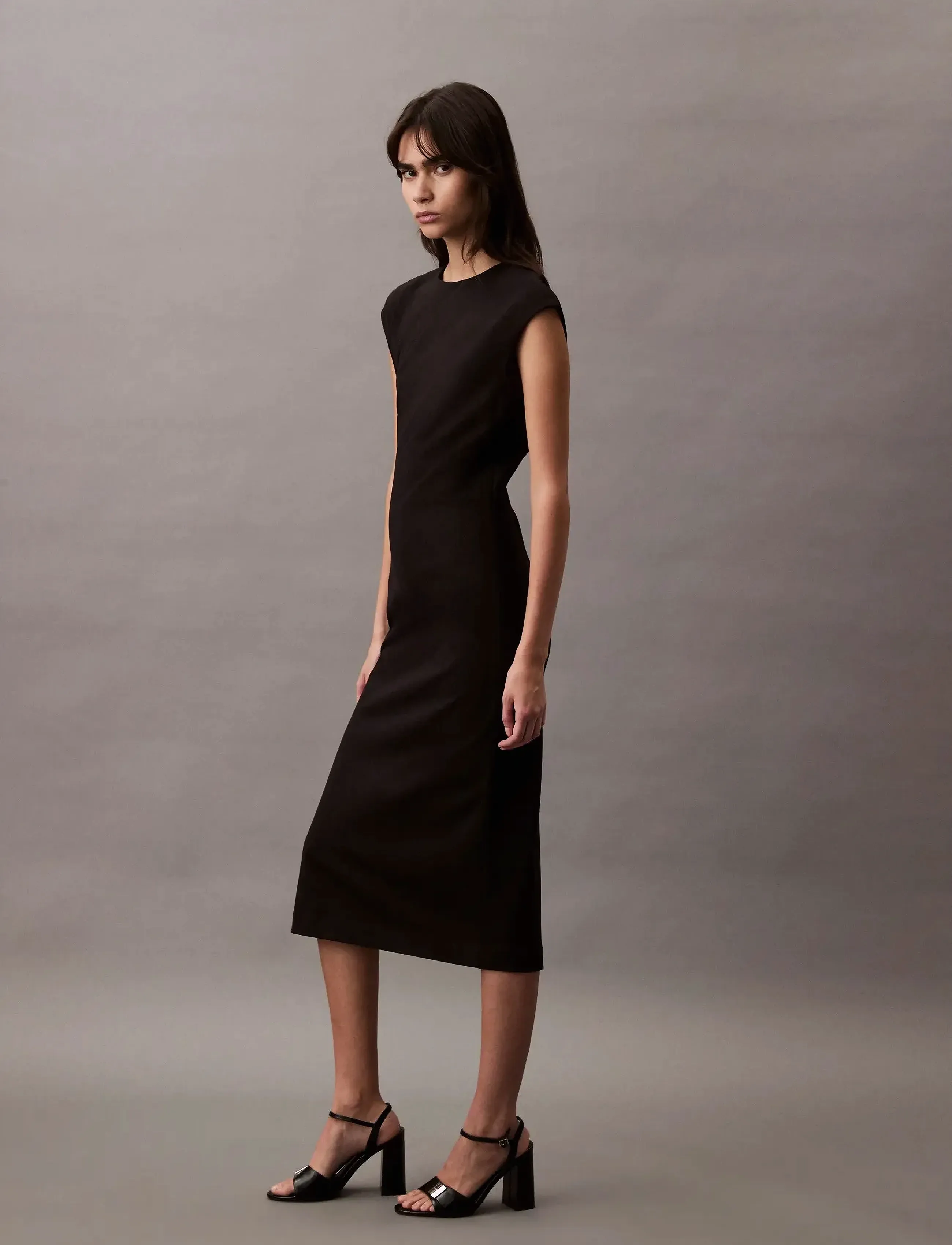 Calvin Klein - Ponte Straight Shift Dress - kokteiļkleitas - black - 3