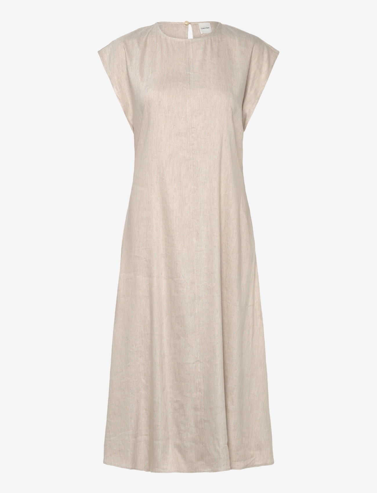 Calvin Klein - STRETCH LINEN MIDI DRESS - as header - 1