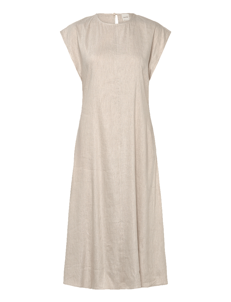 Calvin Klein - STRETCH LINEN MIDI DRESS - midi dresses - as header - 1