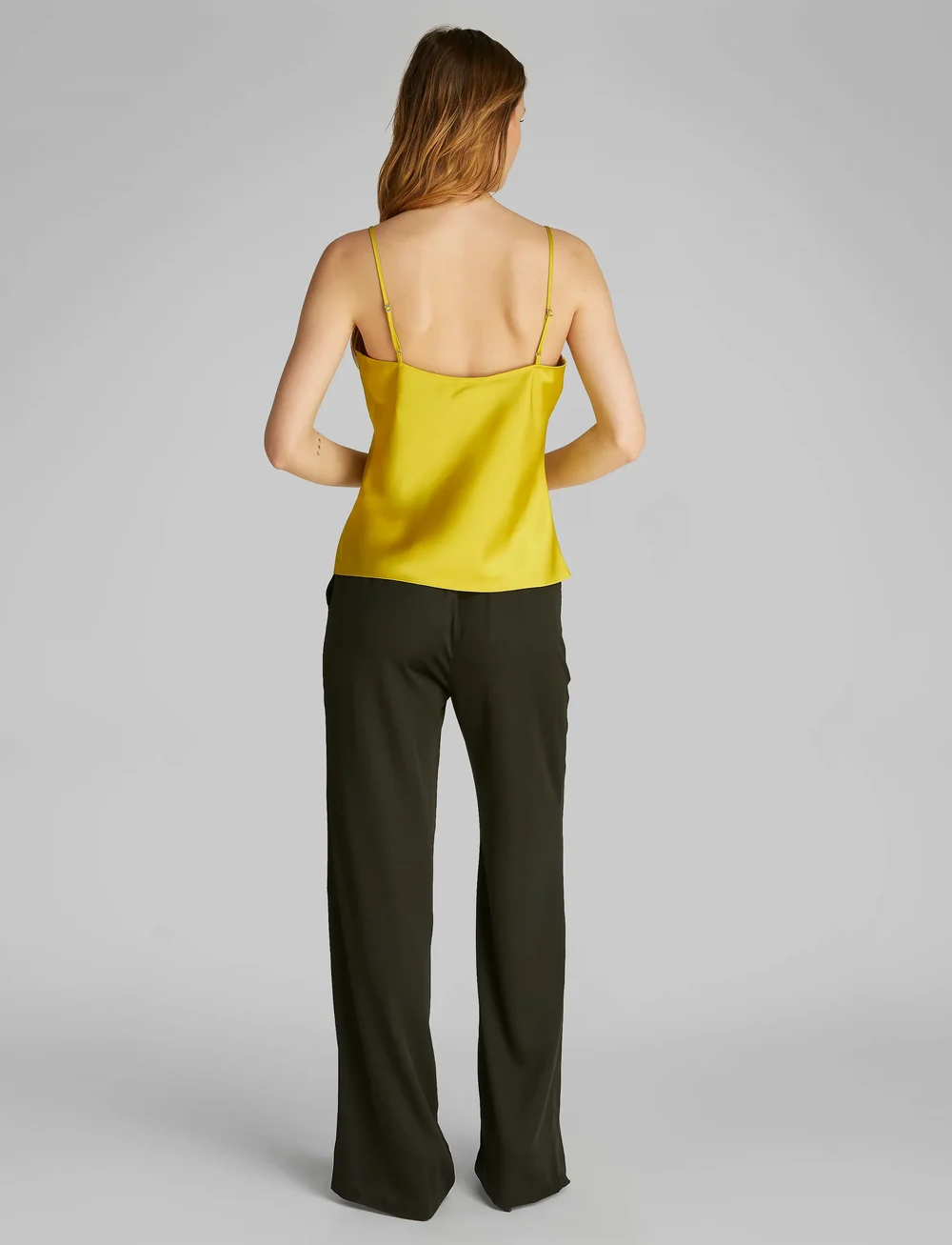 Calvin Klein - MATT SHINE SATIN CAMI - varrukateta pluusid - warm olive - 3