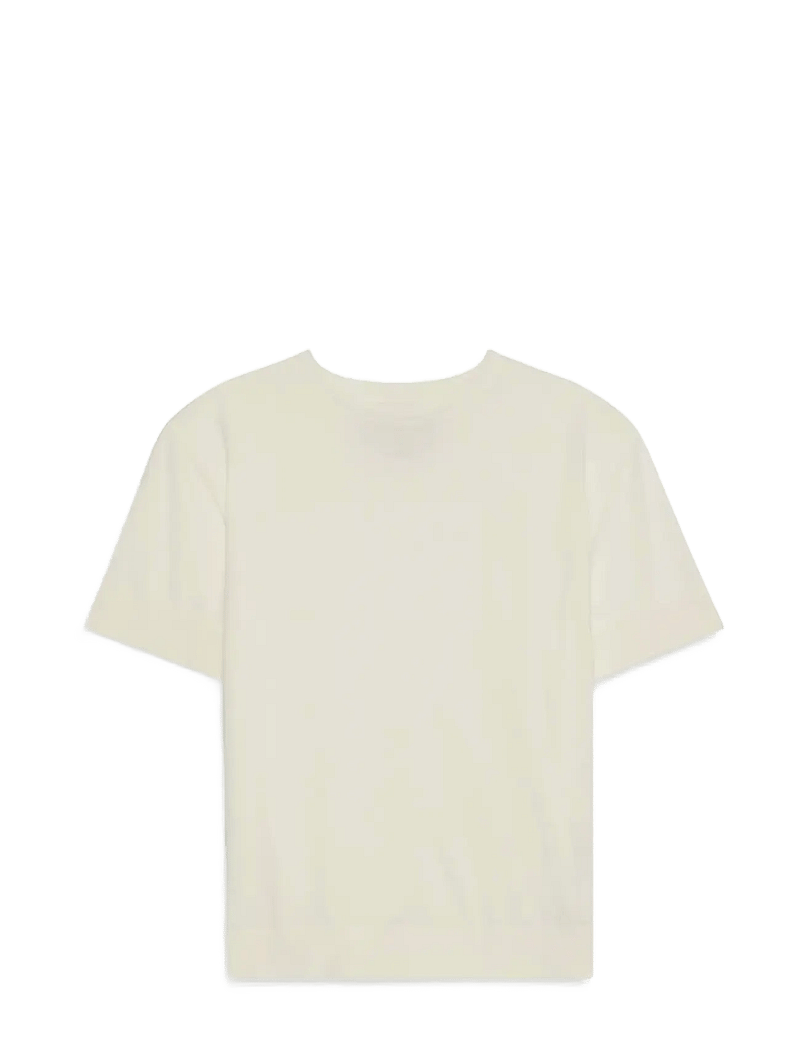 Calvin Klein - SS Silk Cotton Crew Tee - t-shirts - snow white - 0