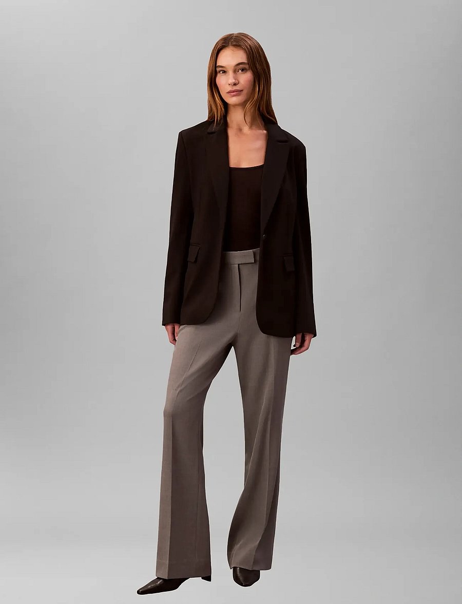 Calvin Klein - PONTE SLIM BLAZER - enkelknäppta kavajer - black - 0