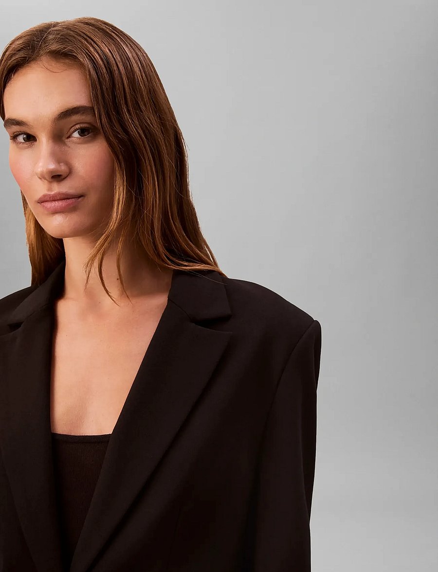 Calvin Klein - PONTE SLIM BLAZER - enkelknäppta kavajer - black - 5