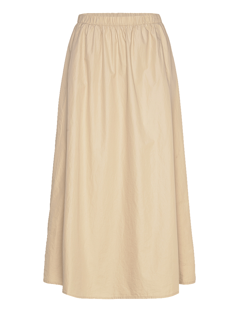 Calvin Klein - POPLIN PULL ON MIDI SKIRT - midiseelikud - white pepper - 0