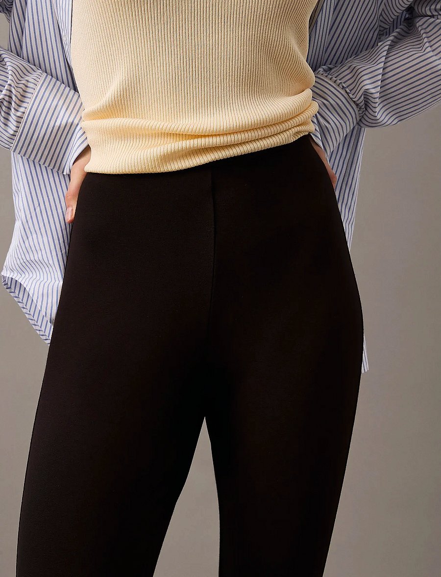 Calvin Klein - PONTE PULL ON SKINNY - bukser med smalle ben - black - 5