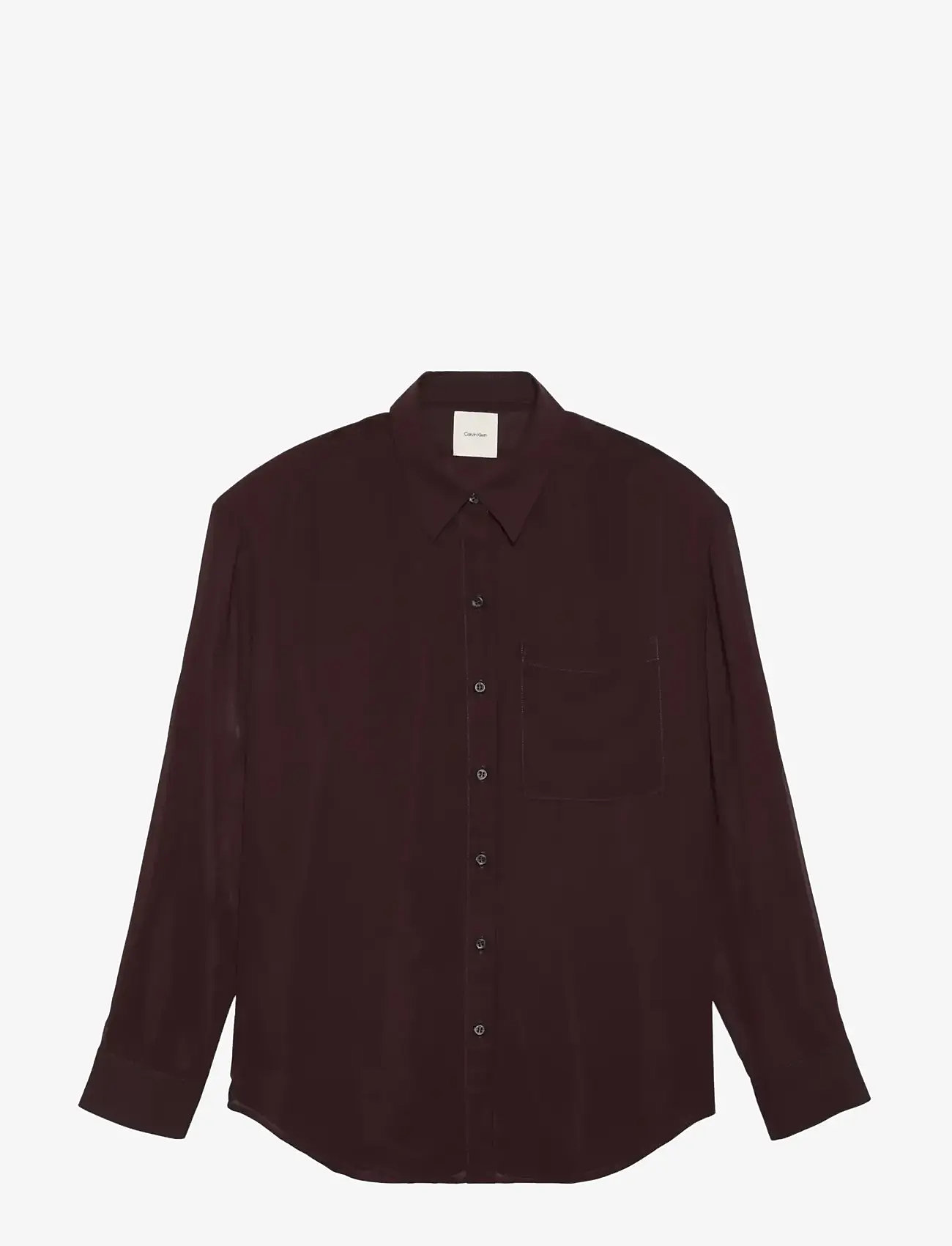 Calvin Klein - ROLL SLEEVE UTILITY POCKET BLOUS - langærmede bluser - mocha brown - 1