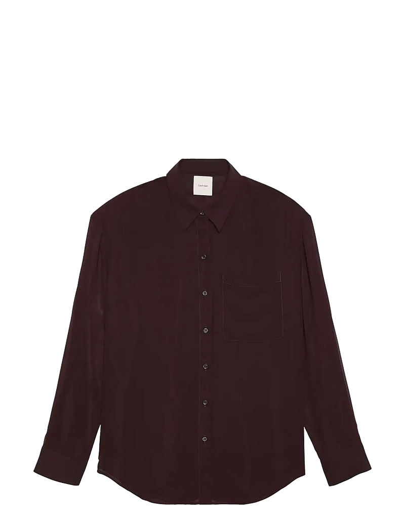 Calvin Klein - ROLL SLEEVE UTILITY POCKET BLOUS - langærmede bluser - mocha brown - 1