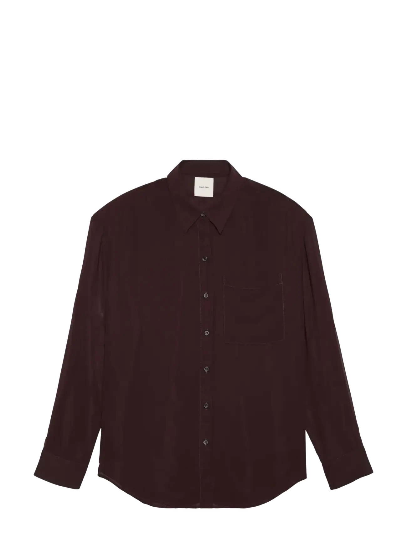 Calvin Klein ROLL SLEEVE UTILITY POCKET BLOUS - Bluser - MOCHA BROWN / brown