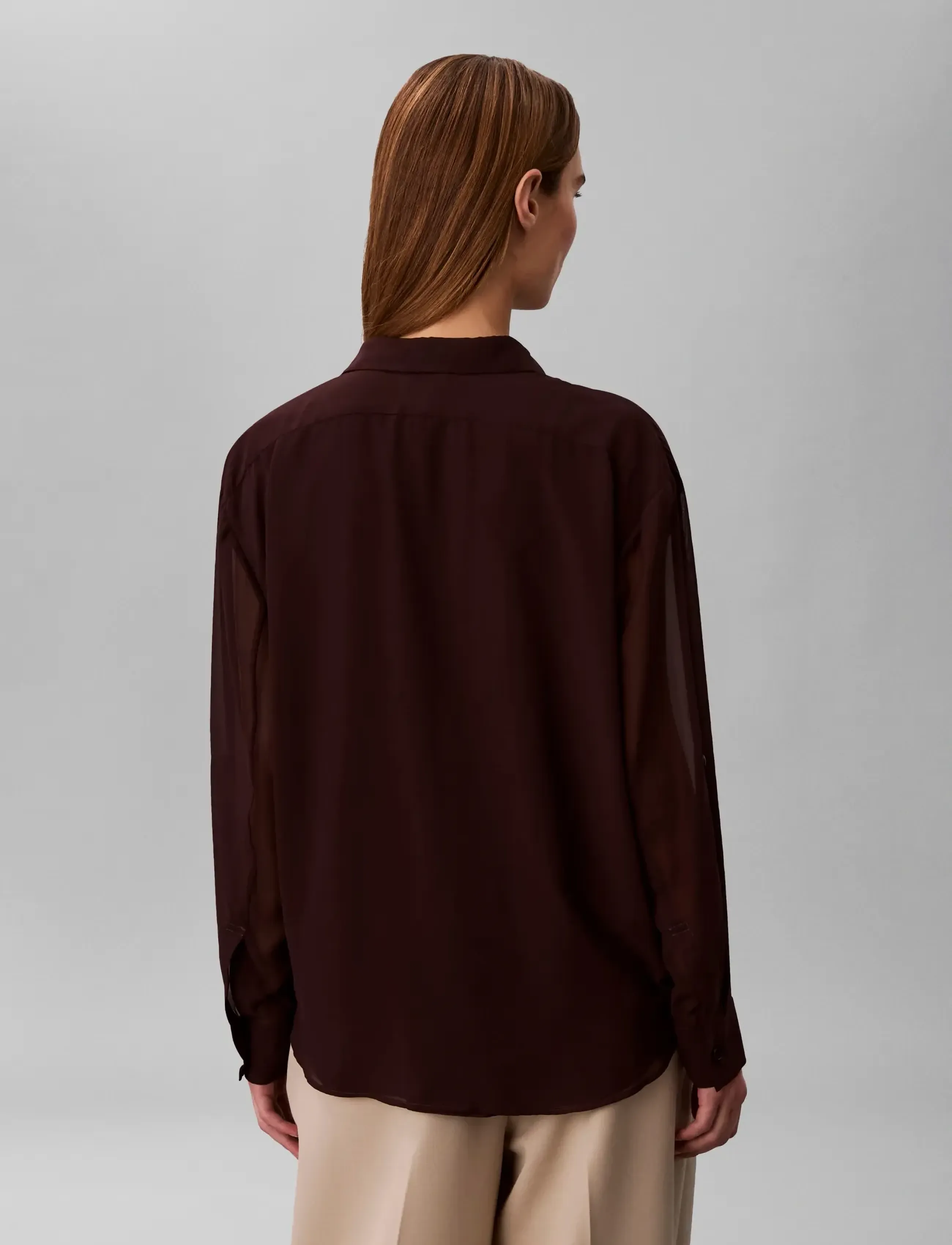 Calvin Klein - ROLL SLEEVE UTILITY POCKET BLOUS - langærmede bluser - mocha brown - 2