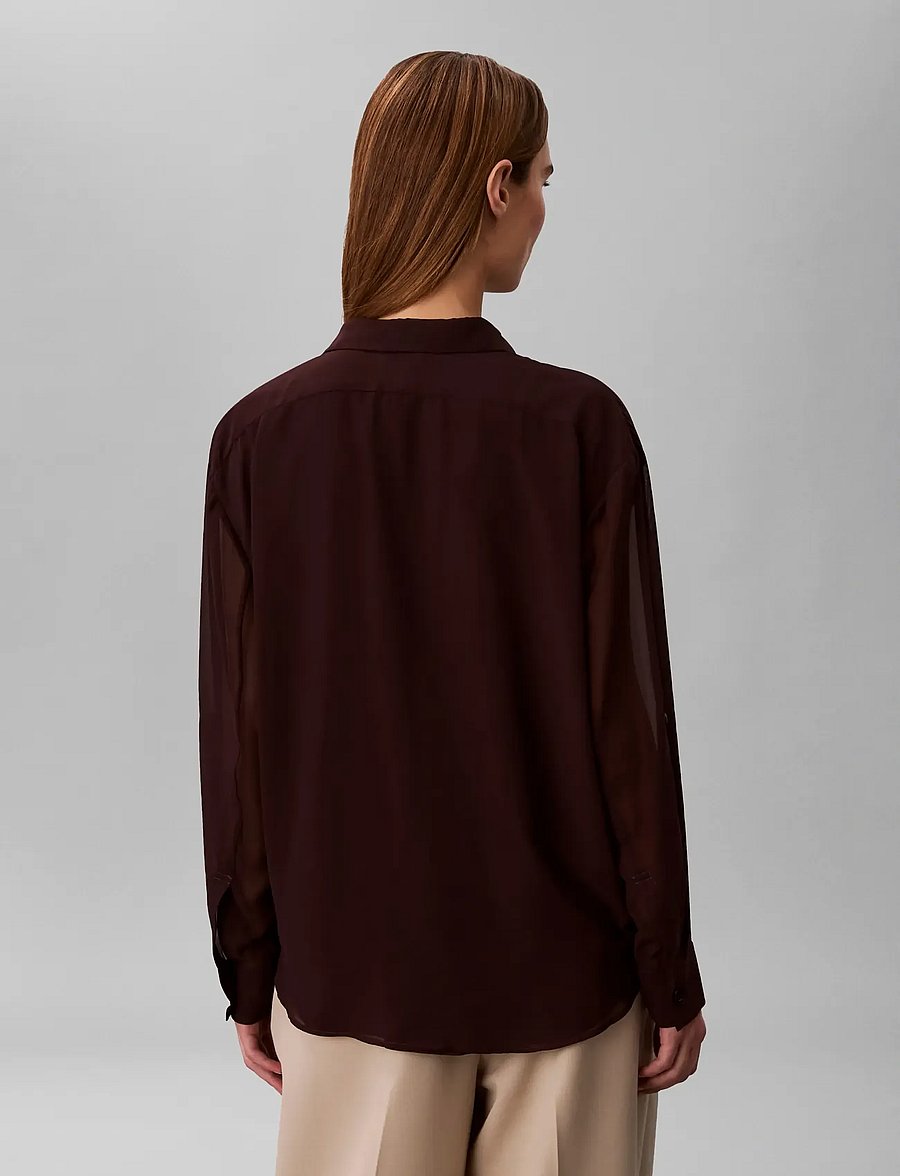 Calvin Klein - ROLL SLEEVE UTILITY POCKET BLOUS - langærmede bluser - mocha brown - 2