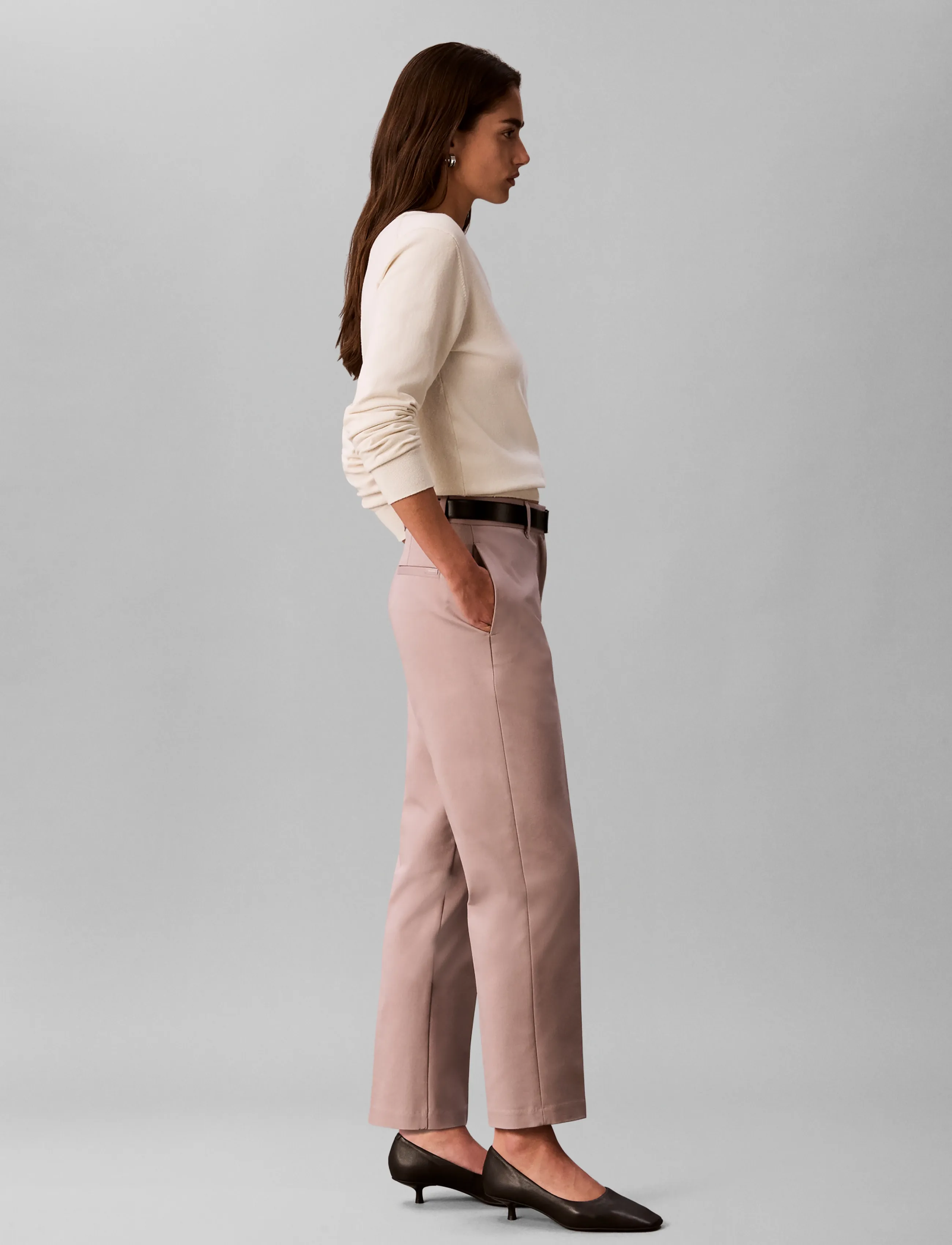 Calvin Klein - STRAIGHT LEG STRETCH CHINO PANT - habitbukser - dusted fox - 5