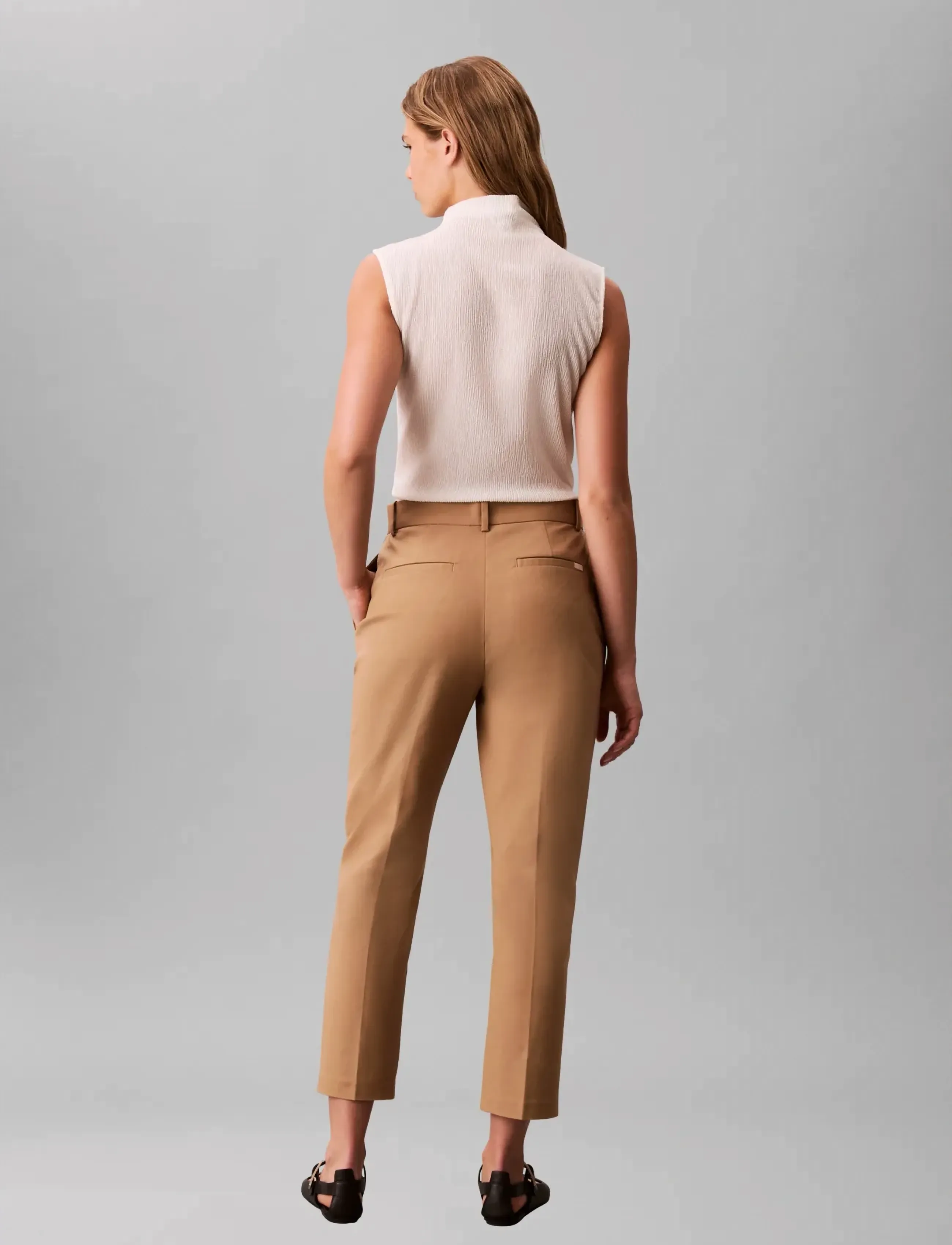 Calvin Klein - STRAIGHT LEG STRETCH CHINO PANT - kostymbyxor - tigers eye - 2