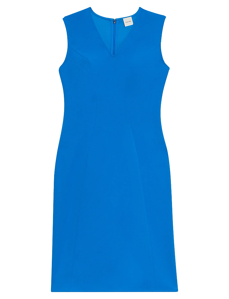 Calvin Klein - Scuba Fitted Knee Length Dress - cocktailkjoler - cobalt blue - 1