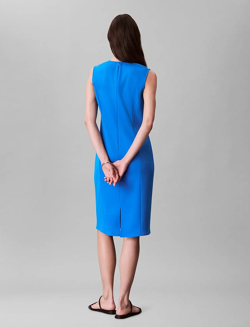 Calvin Klein - Scuba Fitted Knee Length Dress - cocktailkjoler - cobalt blue - 5