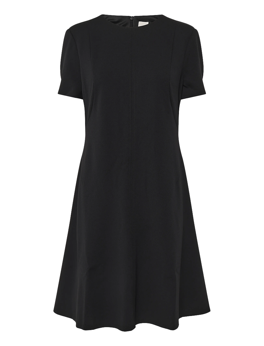 Calvin Klein - Scuba Fit and Flare Dress - t-shirt-kleider - black - 1