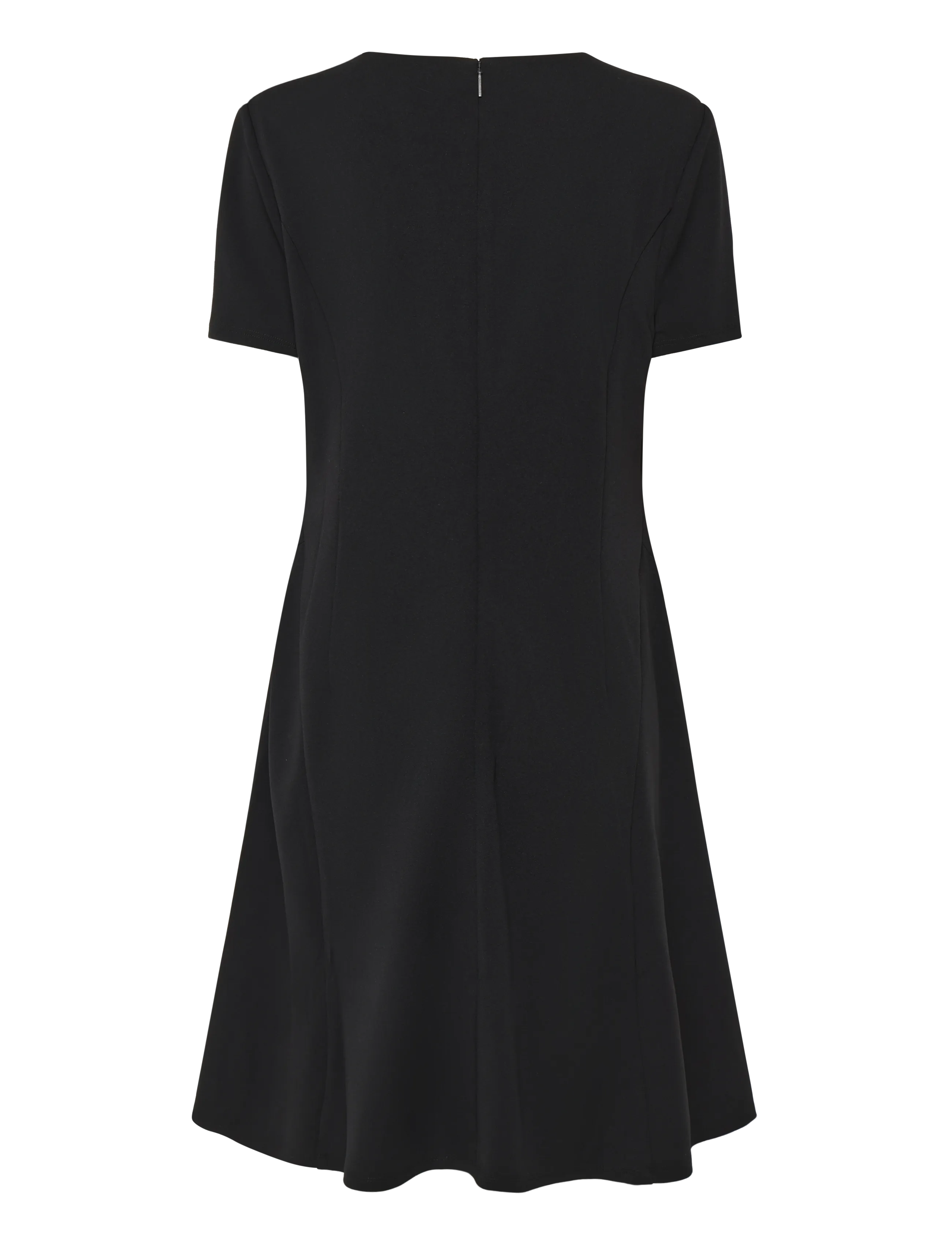 Calvin Klein - Scuba Fit and Flare Dress - t-shirt-kleider - black - 2