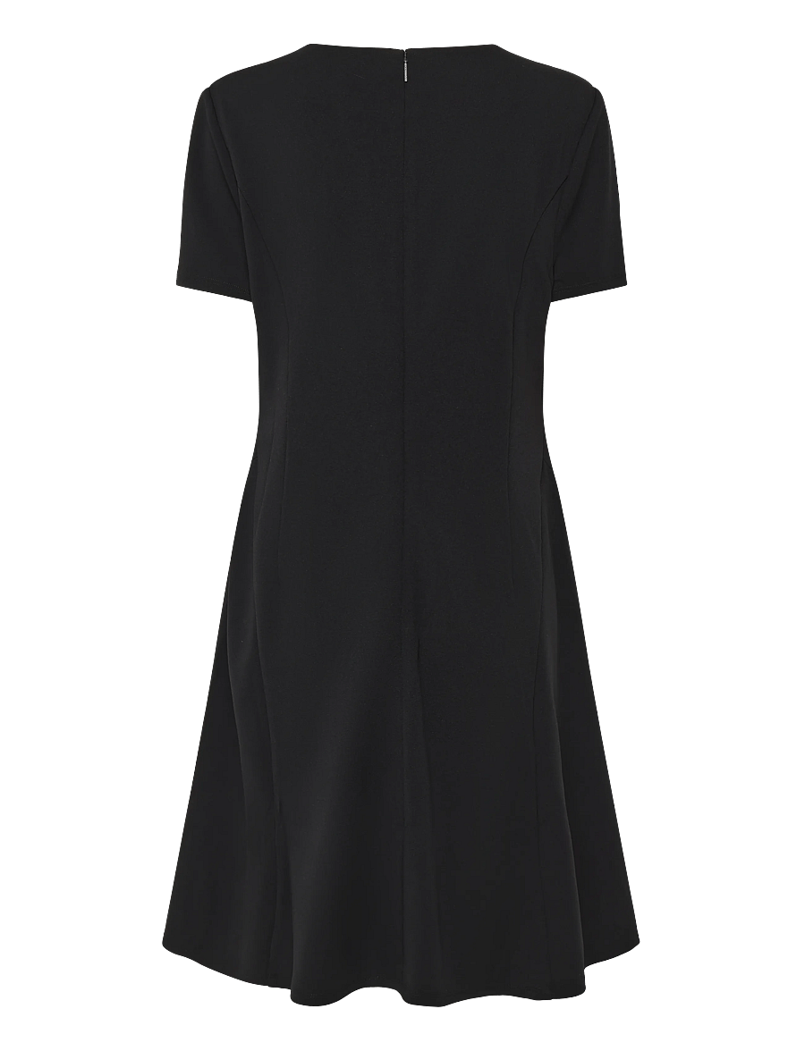 Calvin Klein - Scuba Fit and Flare Dress - t-shirt-kleider - black - 2