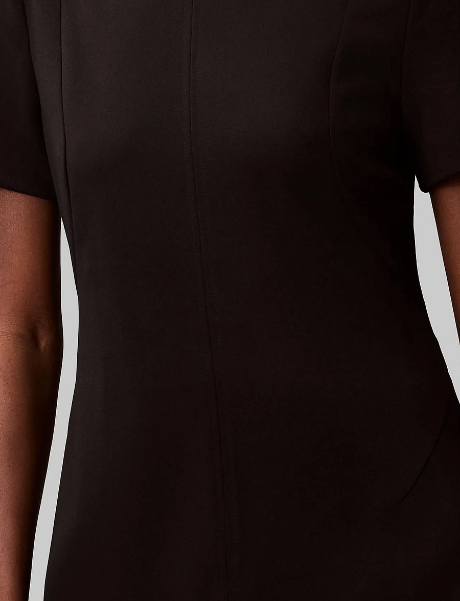Calvin Klein - Scuba Fit and Flare Dress - t-shirt-kleider - black - 5