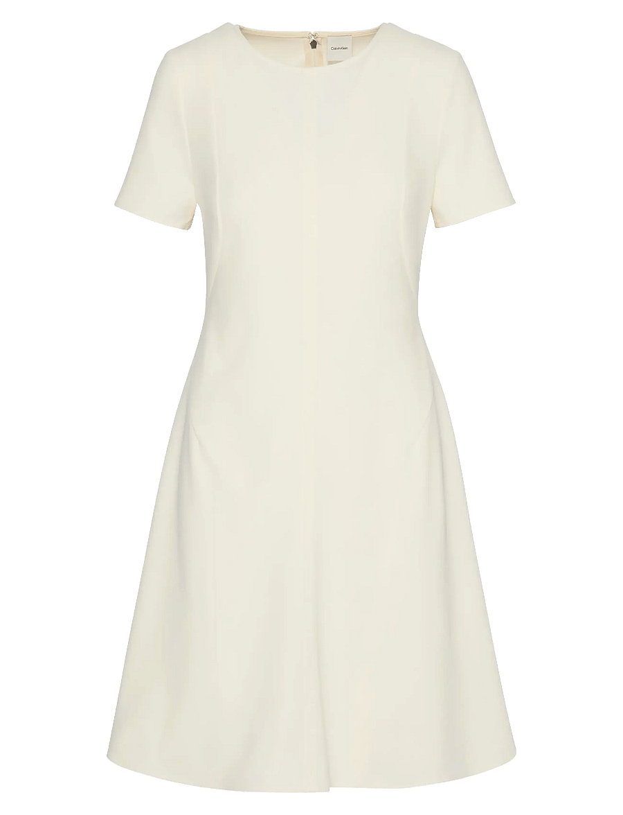 calvin klein fit and flare dress white calvin klein fit and flare dress white