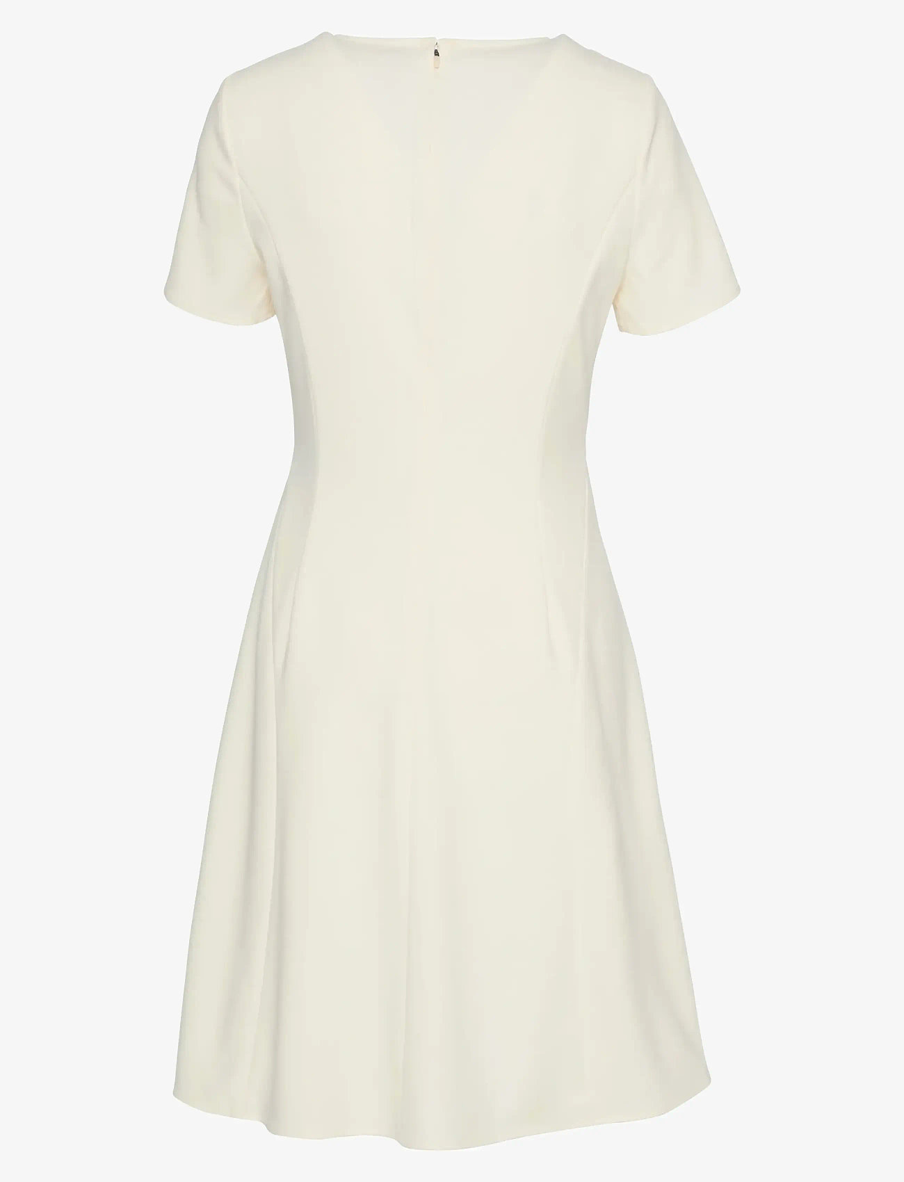 Calvin Klein - Scuba Fit and Flare Dress - t-shirtkjoler - egret - 1
