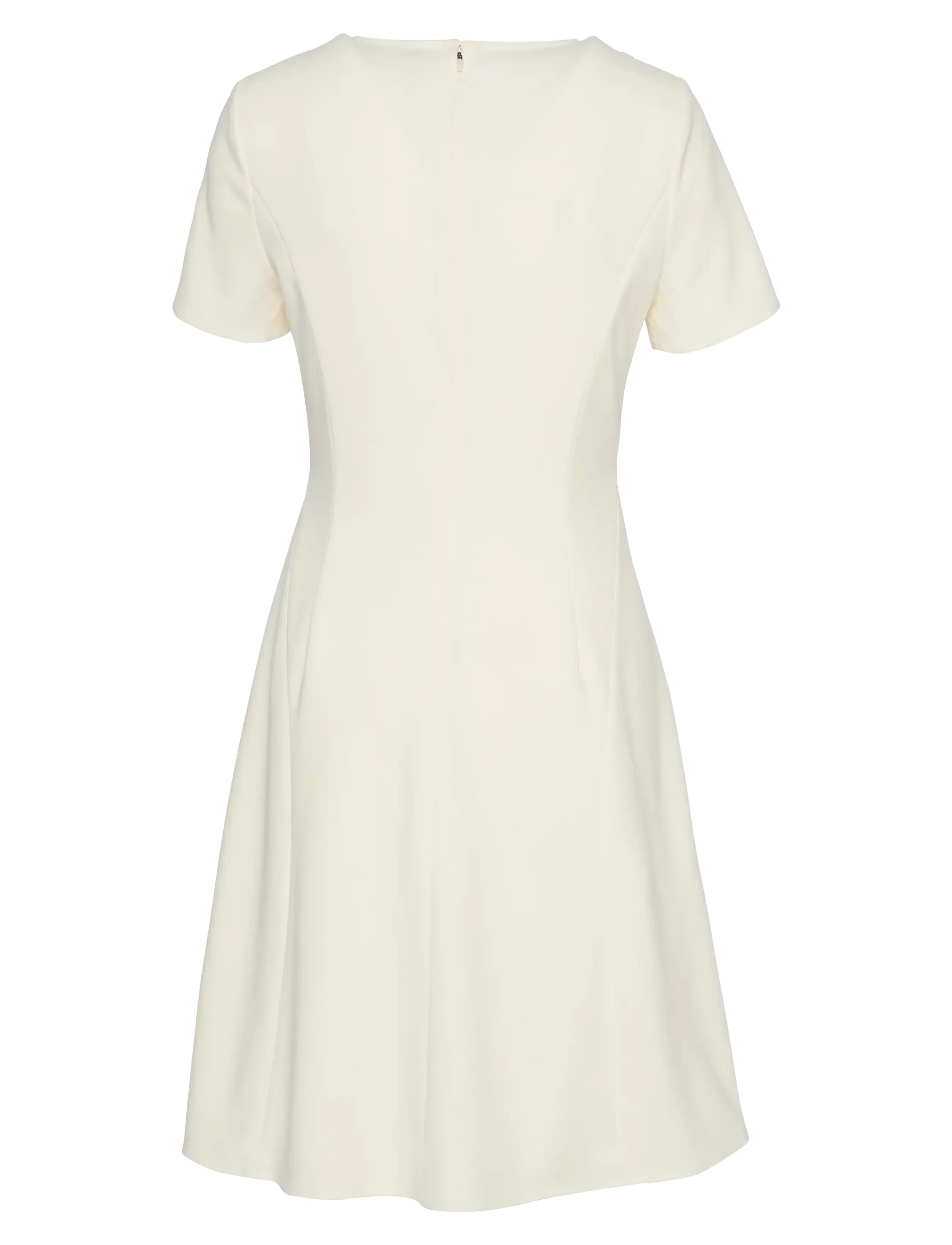 Calvin Klein - Scuba Fit and Flare Dress - egret - 1