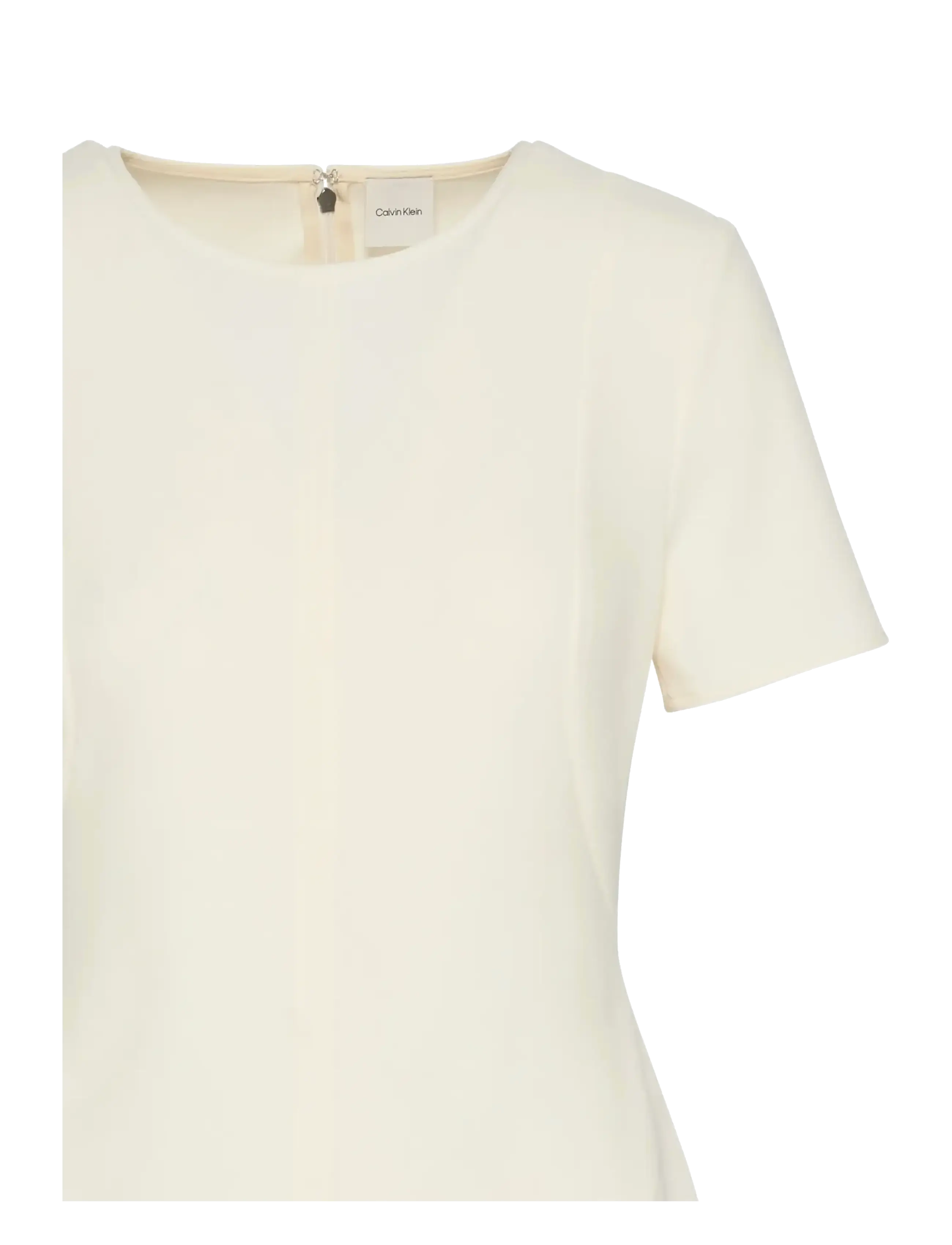 Calvin Klein - Scuba Fit and Flare Dress - egret - 2