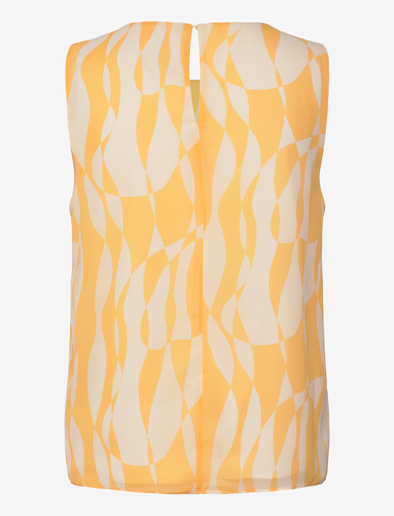 Calvin Klein - Printed Poly Chiffon Sleeveless - linnen - 19103 csw25s_p084+2_lemon amber - 2