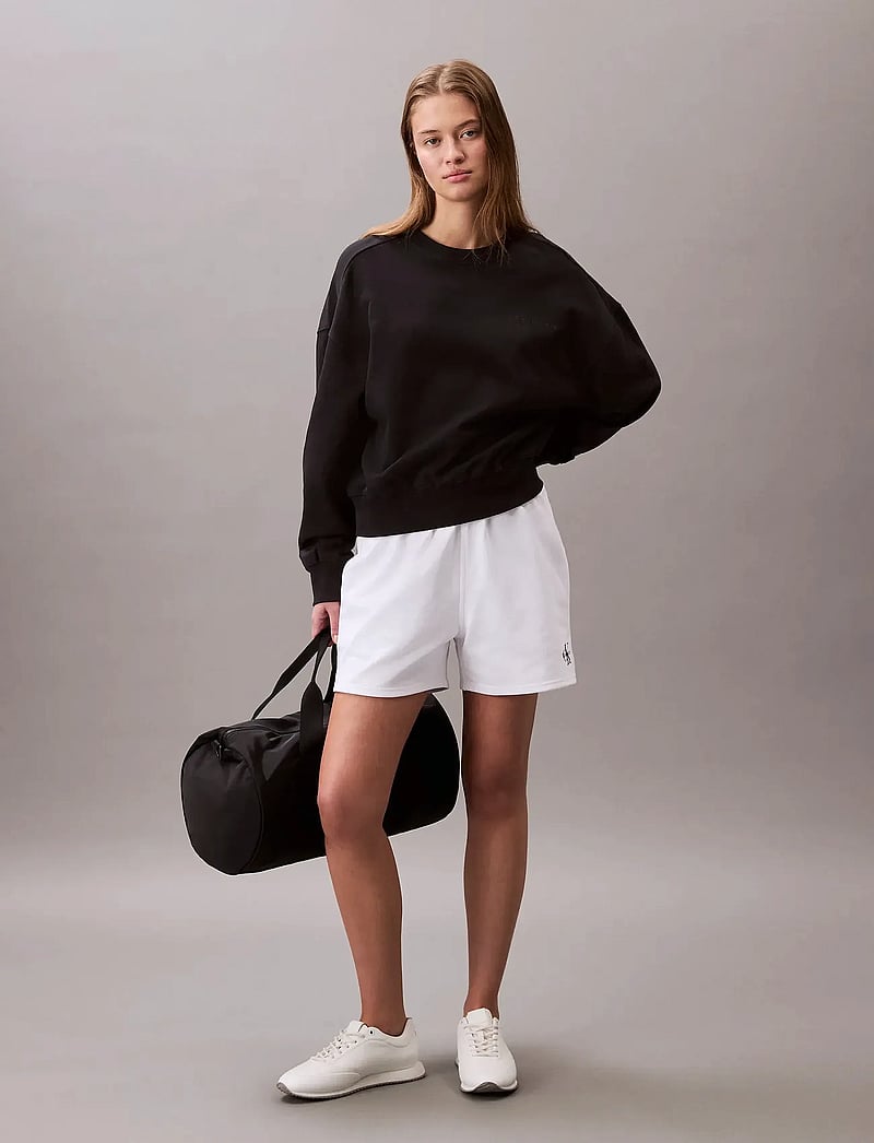 Calvin Klein - A- LOGO EMB FRENCH TERRY CREWNEC - alltags-style - black - 0