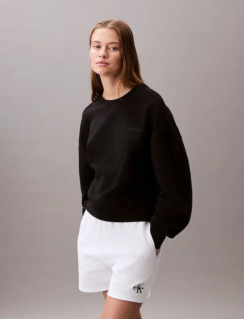 Calvin Klein - A- LOGO EMB FRENCH TERRY CREWNEC - alltags-style - black - 3