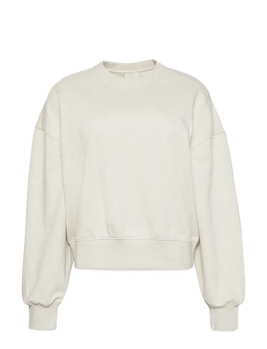 Calvin Klein - A- LOGO EMB FRENCH TERRY CREWNEC - dressipluusid - vanilla heather - 1