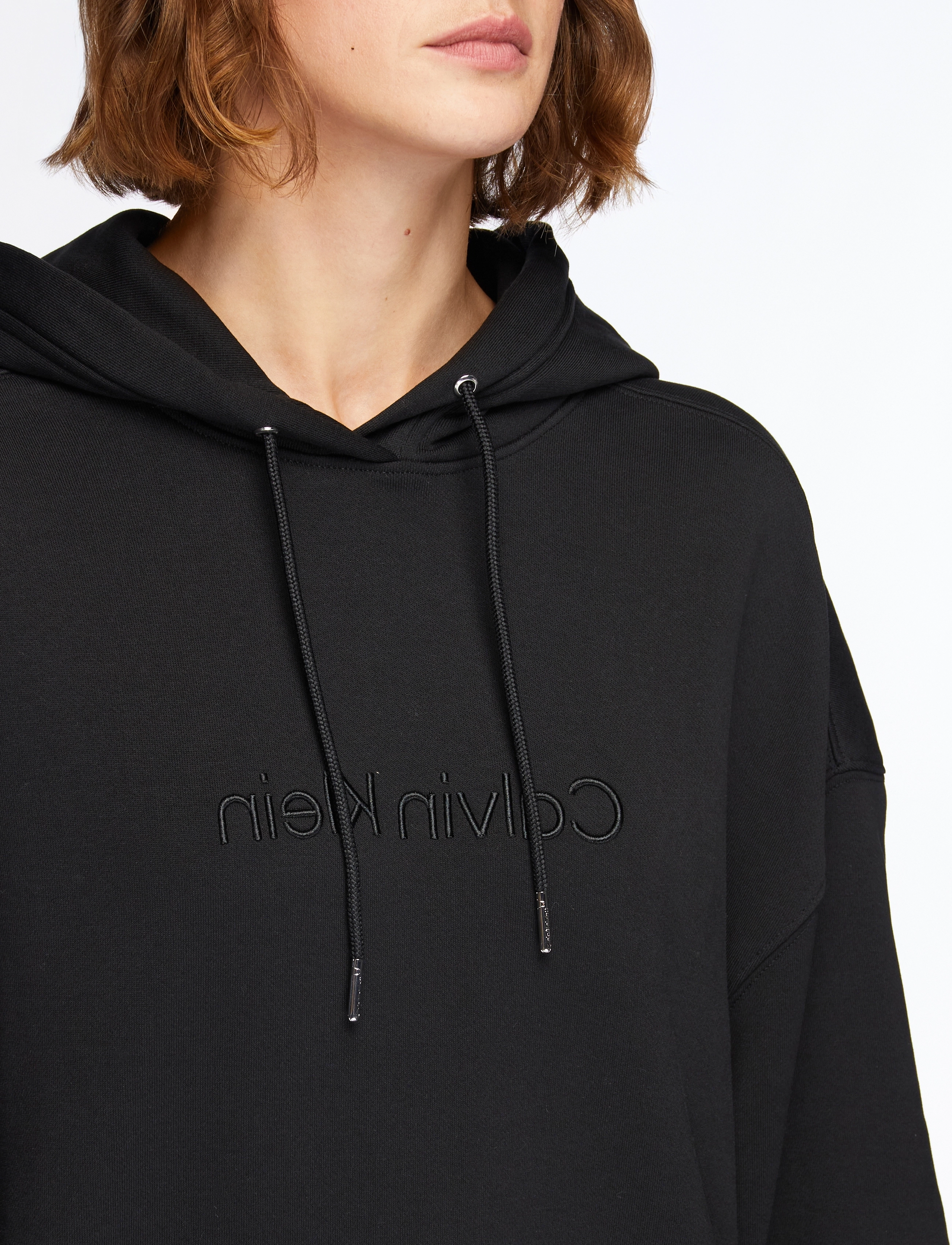 Calvin Klein - A- Logo Emb French Terry PO Hood - kapuzenpullover - black - 5