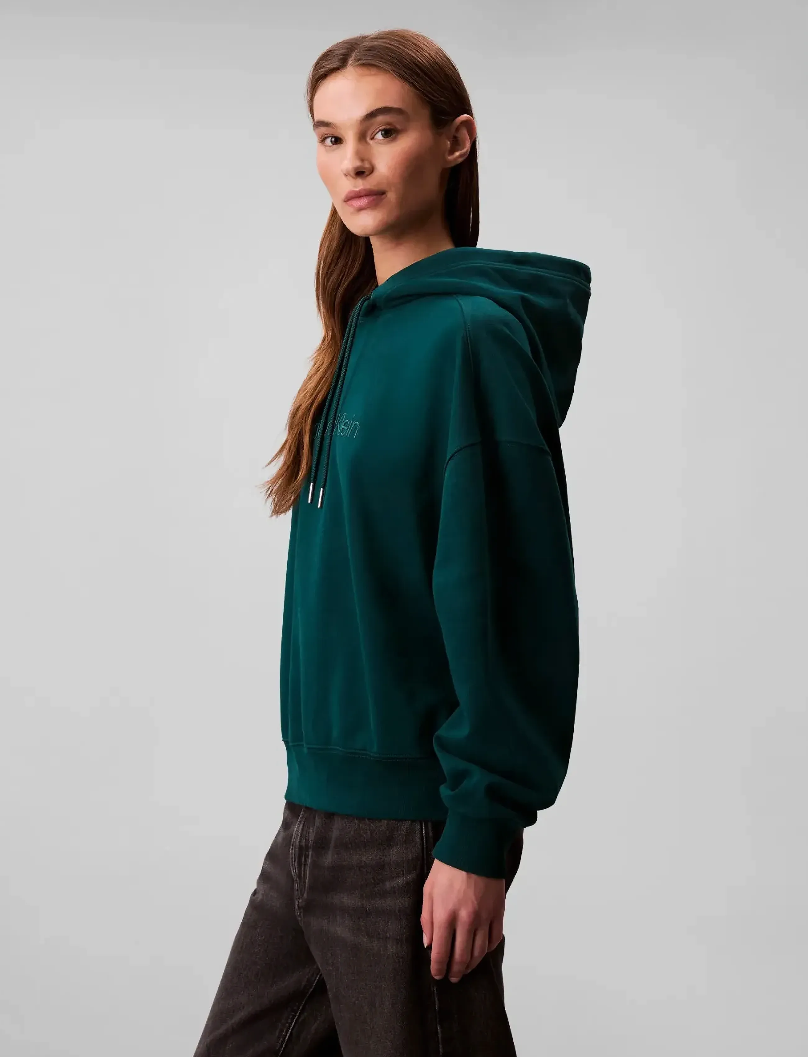 Calvin Klein - A- Logo Emb French Terry PO Hood - hoodies - maya blue - 4