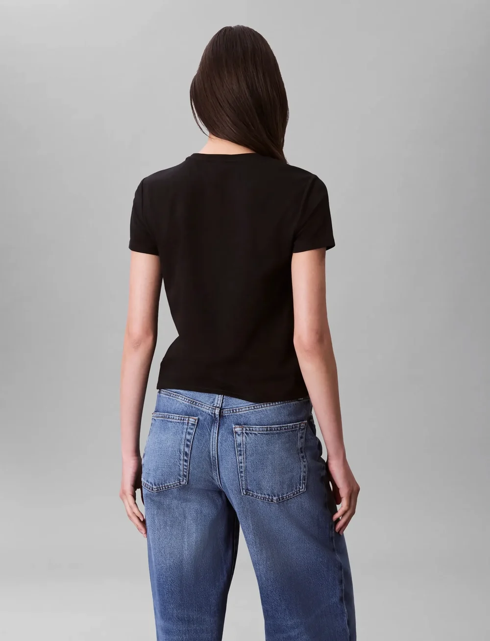 Calvin Klein - SS SUPIMA CREWNECK - t-shirts - black - 4