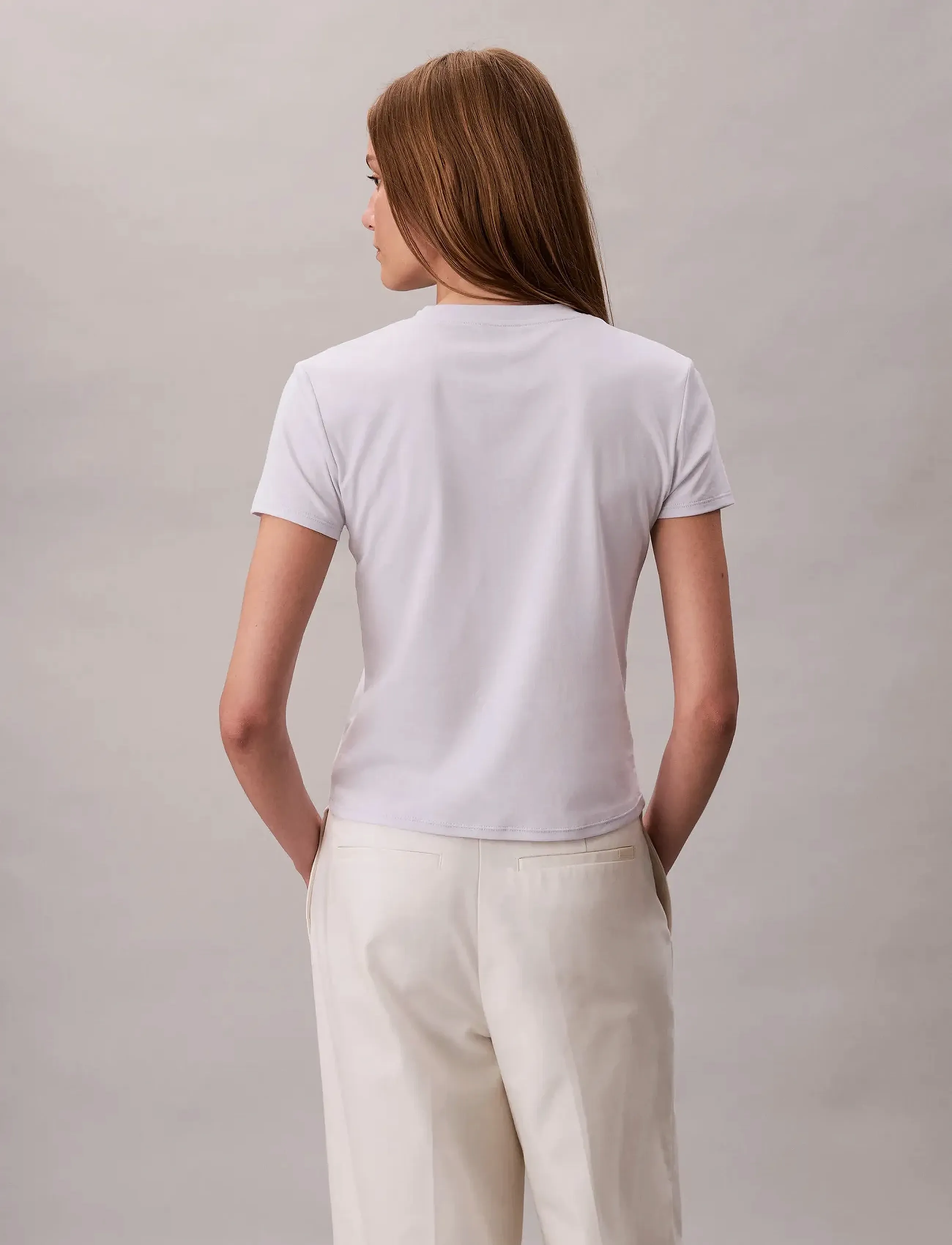 Calvin Klein - SS SUPIMA CREWNECK - t-shirts - lacey lilac - 4