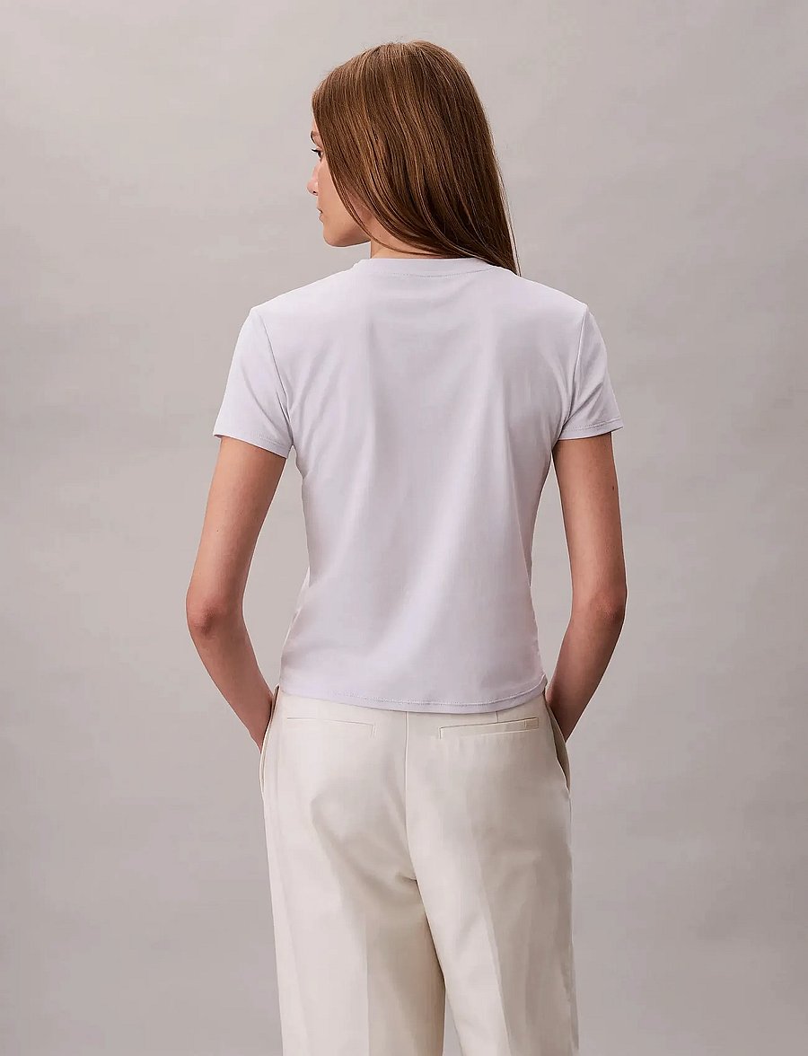 Calvin Klein - SS SUPIMA CREWNECK - t-shirts - lacey lilac - 4