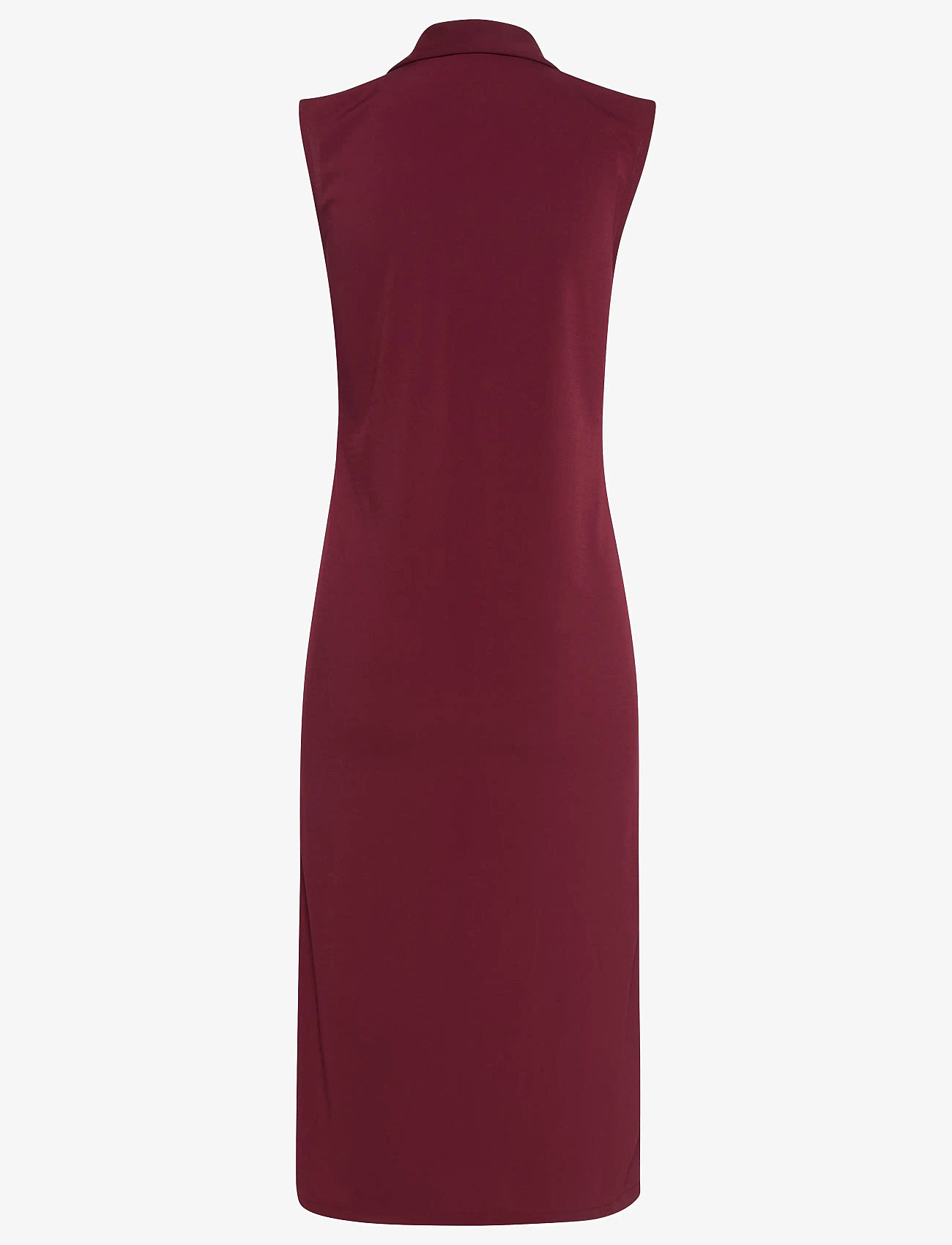 Calvin Klein - SL CREPE JERSEY MIDI POLO DRESS - hemdkleider - deep rouge - 2