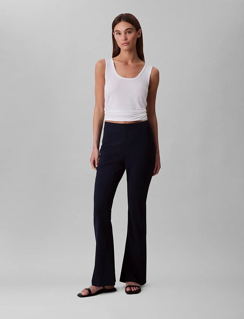 Calvin Klein - EU STRETCH CREPE STRAIGHT PANT - formell - dark sapphire - 0