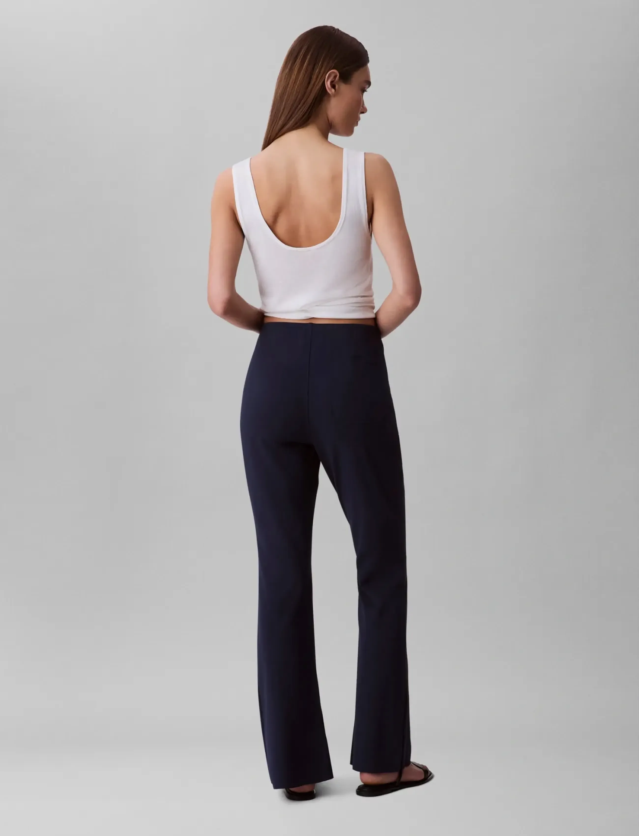 Calvin Klein - EU STRETCH CREPE STRAIGHT PANT - formell - dark sapphire - 3
