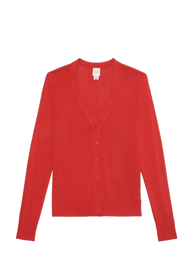 Calvin Klein - Fine Gauge Viscose Cardigan - cardigans - adrenaline rush - 1